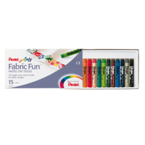 PENTEL FABRIC FUN PASTELLI PER TESSUTI COLORI ASSORTITI CONF 15 Pz.